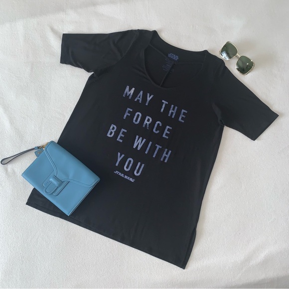 STAR WARS Cutout Tee “May the Force Be With You” Sexy Tee size 10X Torrid EUC - Picture 7 of 16